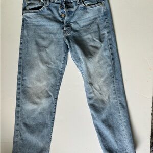 Mother jeans scrapper cuff fray